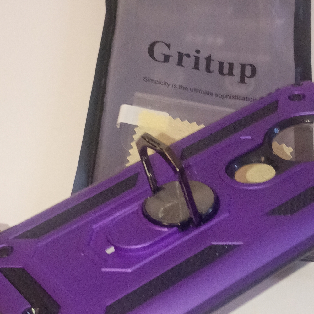 Gritup, Moto 7 Pro, Dual-Tone Purple and Black Case - Picture 3 of 7